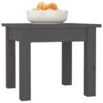 vidaXL Konferenčný stolík sivý 35x35x30 cm borovicový masív – Obrázok 6