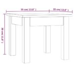 vidaXL Konferenčný stolík sivý 35x35x30 cm borovicový masív – Obrázok 7
