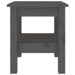 vidaXL Konferenčný stolík sivý 35x35x40 cm borovicový masív – Obrázok 3