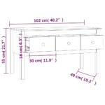 vidaXL Konferenčný stolík sivý 102x49x55 cm borovicový masív – Obrázok 9
