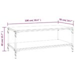 vidaXL Konferenčný stolík čierny 100x50x40 cm spracované drevo – Obrázok 8