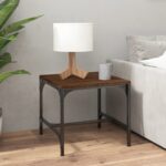 vidaXL Bočné stolíky 2 ks hnedý dub 40x40x35 spracované drevo – Obrázok 3
