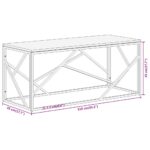 vidaXL Konferenčný stolík strieborný nerezová oceľ a masív z podvalov – Obrázok 8