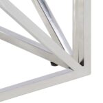 vidaXL Konferenčný stolík strieborný nerezová oceľ a masív z podvalov – Obrázok 6