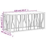 vidaXL Konferenčný stolík strieborný nerezová oceľ a akáciový masív – Obrázok 6