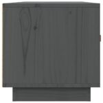 vidaXL TV skrinka sivá 80x34x35 cm masívna borovica – Obrázok 8