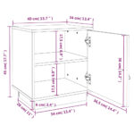 vidaXL Nočné stolíky 2 ks biele 40x34x45 cm borovicový masív – Obrázok 10