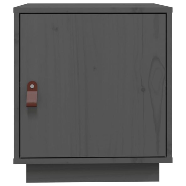 vidaXL Nočné stolíky 2 ks sivé 40x34x45 cm borovicový masív – Obrázok 6