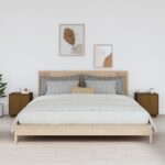 vidaXL Nočné stolíky 2 ks medovo-hnedé 40x34x45 cm borovicový masív