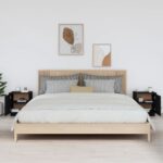 vidaXL Nočné stolíky 2 ks čierne 40x34x45 cm borovicový masív – Obrázok 3