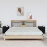 vidaXL Nočné stolíky 2 ks čierne 40x34x45 cm borovicový masív