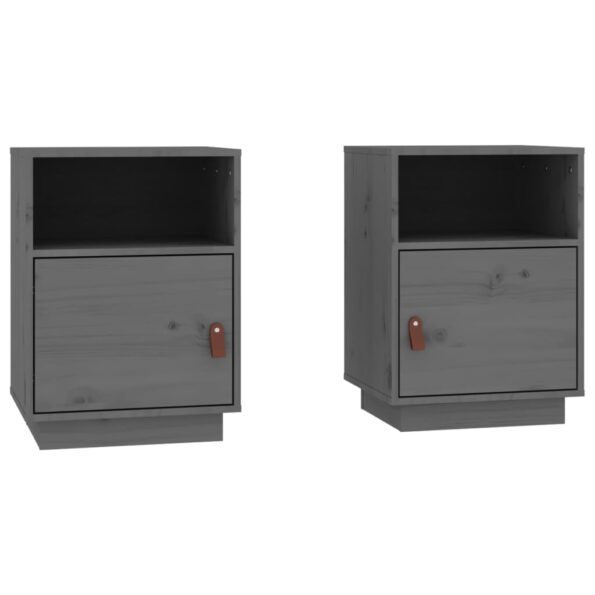 VXL8720287204053_a_en_hd_1.jpg vidaXL Nočné stolíky 2 ks sivé 40x34x55 cm borovicový masív – Obrázok 2