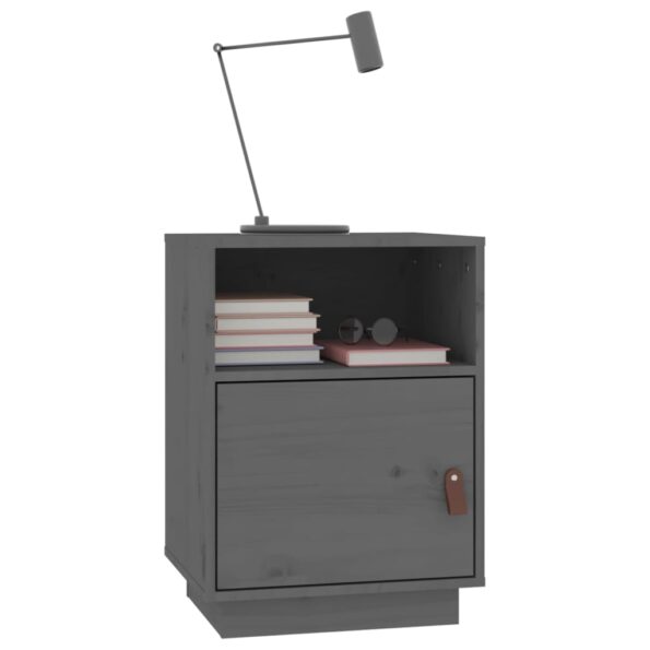 VXL8720287204053_g_en_hd_2.jpg vidaXL Nočné stolíky 2 ks sivé 40x34x55 cm borovicový masív – Obrázok 4