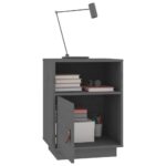 vidaXL Nočné stolíky 2 ks sivé 40x34x55 cm borovicový masív – Obrázok 5