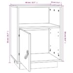 vidaXL Nočné stolíky 2 ks sivé 40x34x55 cm borovicový masív – Obrázok 11