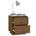 vidaXL Nočné stolíky 2 ks medovo-hnedé 40x34x35 cm borovicové drevo – Obrázok 5