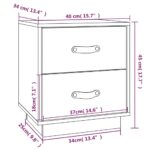 vidaXL Nočné stolíky 2 ks medovo-hnedé 40x34x35 cm borovicové drevo – Obrázok 11