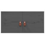 vidaXL Nástenné skrinky 2 ks sivé 60x30x30 cm masívna borovica – Obrázok 4