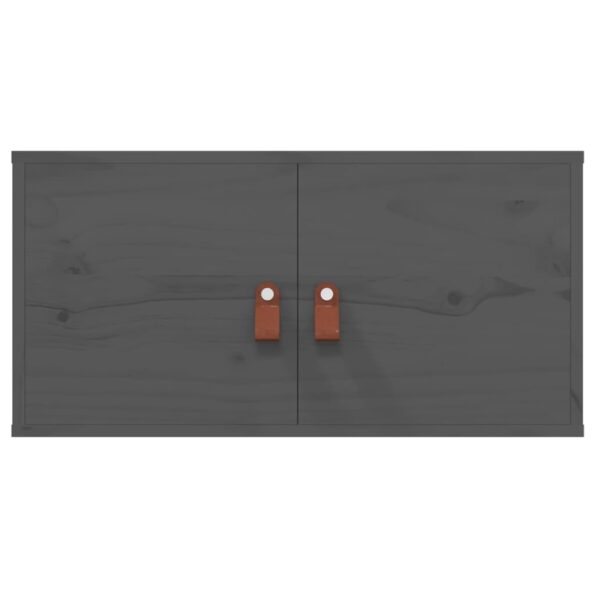 vidaXL Nástenné skrinky 2 ks sivé 60x30x30 cm masívna borovica – Obrázok 4