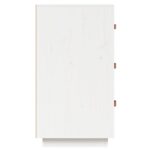 vidaXL Komoda biela 80x40x75 cm borovicový masív – Obrázok 5