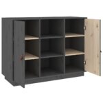 vidaXL Komoda sivá 100x40x75 cm borovicový masív – Obrázok 4