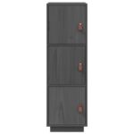 vidaXL Vysoká skrinka sivá 34x40x108,5 cm masívna borovica – Obrázok 5