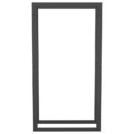 vidaXL Stojan na krbové drevo matný čierny 50x28x94 cm oceľ – Obrázok 3