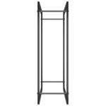 vidaXL Stojan na krbové drevo matný čierny 80x28x86 cm oceľ – Obrázok 4