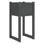 VidaXL Kvetináče 2 ks sivé 40x40x81 cm masívna borovica – Obrázok 4