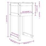 VidaXL Kvetináče 2 ks sivé 40x40x81 cm masívna borovica – Obrázok 8