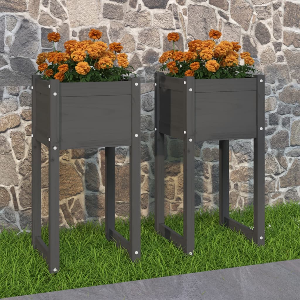VXL8720287206248_m_en_hd_1.jpg VidaXL Kvetináče 2 ks sivé 40x40x81 cm masívna borovica – Obrázok 1