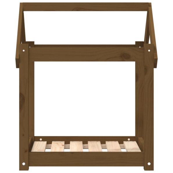 vidaXL Posteľ pre psa medovohnedá 61x50x70 cm borovicový masív – Obrázok 5