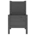 vidaXL Kvetináč sivý 245,5x44x75 cm borovicový masív – Obrázok 5