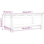 vidaXL Konferenčný stolík medovo-hnedý 110x55x45 cm borovicový masív – Obrázok 8