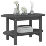vidaXL Konferenčný stolík sivý 80x45x45cm borovicový masív – Obrázok 4
