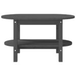 vidaXL Konferenčný stolík sivý 80x45x45cm borovicový masív – Obrázok 5