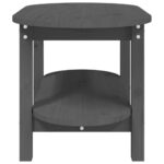 vidaXL Konferenčný stolík sivý 80x45x45cm borovicový masív – Obrázok 6