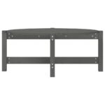 vidaXL Konferenčný stolík sivý 87x48x35 cm borovicový masív – Obrázok 5