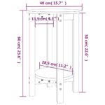 vidaXL Konferenčný stolík biely Ø 40x60 cm borovicový masív – Obrázok 8