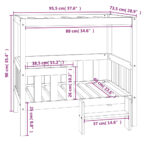 vidaXL Posteľ pre psa medovohnedá 95,5x73,5x90 cm borovicový masív – Obrázok 8