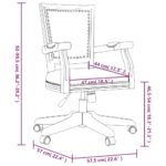 vidaXL Otočná kancelárska stolička, béžová, látka – Obrázok 9