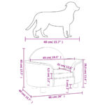 vidaXL Posteľ pre psa tmavosivá 66x40x45 cm zamat – Obrázok 7