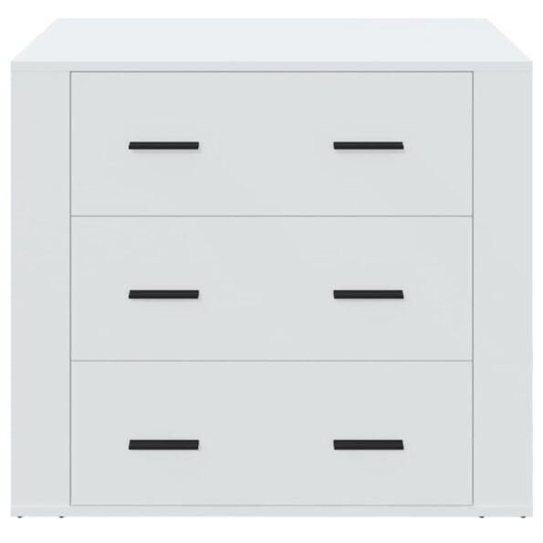 vidaXL Komoda biela 80x33x70 cm spracované drevo – Obrázok 3