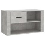 vidaXL Botník betónovo sivý 80x35x45 cm spracované drevo – Obrázok 2