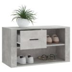 vidaXL Botník betónovo sivý 80x35x45 cm spracované drevo – Obrázok 4