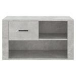 vidaXL Botník betónovo sivý 80x35x45 cm spracované drevo – Obrázok 5