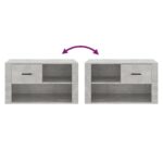vidaXL Botník betónovo sivý 80x35x45 cm spracované drevo – Obrázok 7