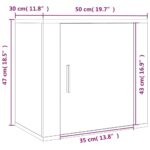 vidaXL Nástenné nočné stolíky 2 ks čierne 50x30x47 cm – Obrázok 12
