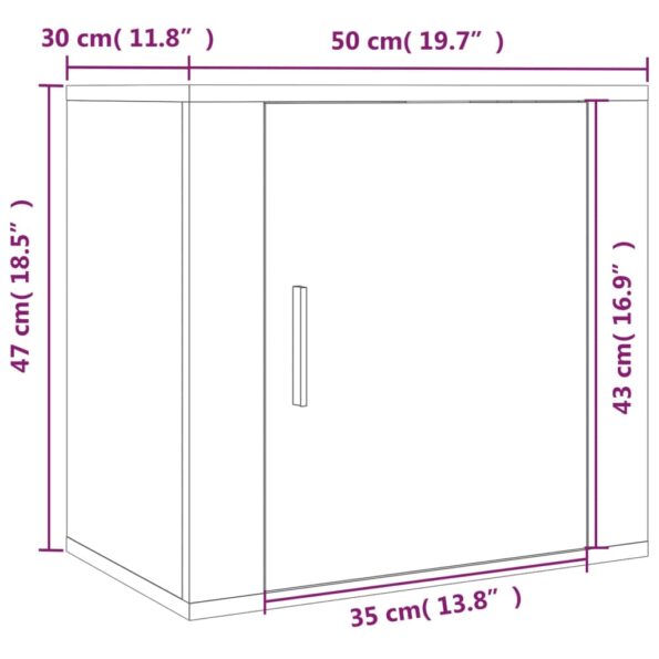 vidaXL Nástenné nočné stolíky 2 ks čierne 50x30x47 cm – Obrázok 12