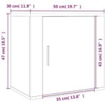 vidaXL Nástenné nočné stolíky 2 ks dub sonoma 50x30x47 cm – Obrázok 12